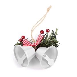Slika Novogodisnji ukras za jelku zvoncici EL beli