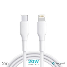 Slika Data Kabl Pluginn PI-PDL 20W Type C na Lightning beli 2m
