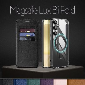 Slika Torbica Magsafe Lux Bi Fold za Samsung A576B Galaxy A57 roze