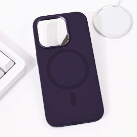 Torbica Magsafe Pure Plus za iPhone 15 Pro 6.1 tamno ljubicasta
