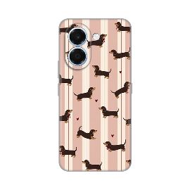 Torbica Silikonska Print Skin za Honor X7e Dachshunds Love