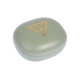 Slika Bluetooth slusalice Guess TWS Flat Triangle Logo Electroplated zelene (GUTWST7FCETN)
