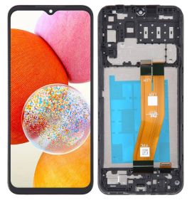LCD za Samsung A145/Galaxy A14 + touch screen + frame Black CHO