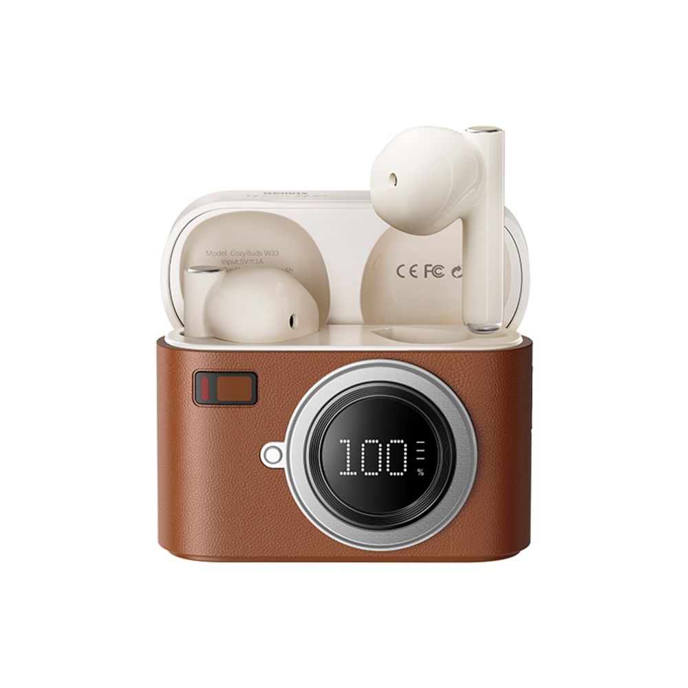 Bluetooth slusalice REMAX CozyBuds W33 braon