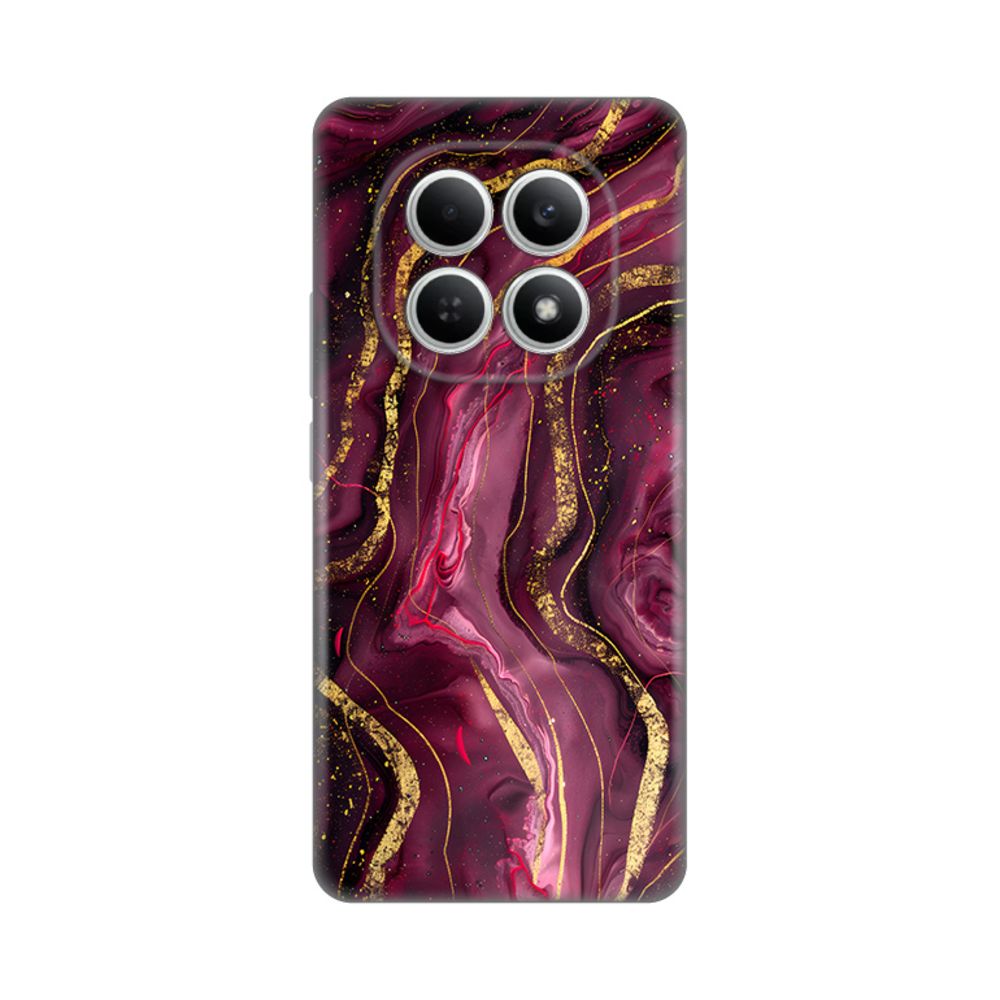 Torbica Silikonska Print za Xiaomi Redmi Note 15 4G Burgundy