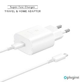 Kucni Punjac Pluginn AJ-25 KP-614C PD Fast 25W za Samsung sa PD Type C kablom CE beli