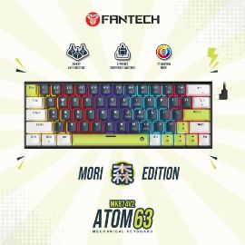 Slika Tastatura Mehanicka Gaming Fantech MK874V2 RGB Atom 63 Mori bela (Blue switch)