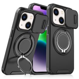 Slika Torbica CamShield Ring stand za iPhone 14 6.1 crna