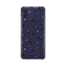 Slika Torbica Silikonska Print Skin za Samsung A035G Galaxy A03 Hearts Pattern